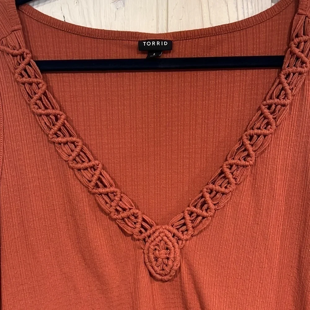 Torrid  Rib Knit Burnt Orange  Type Tank size 4 ( 4X) - Picture 2 of 8